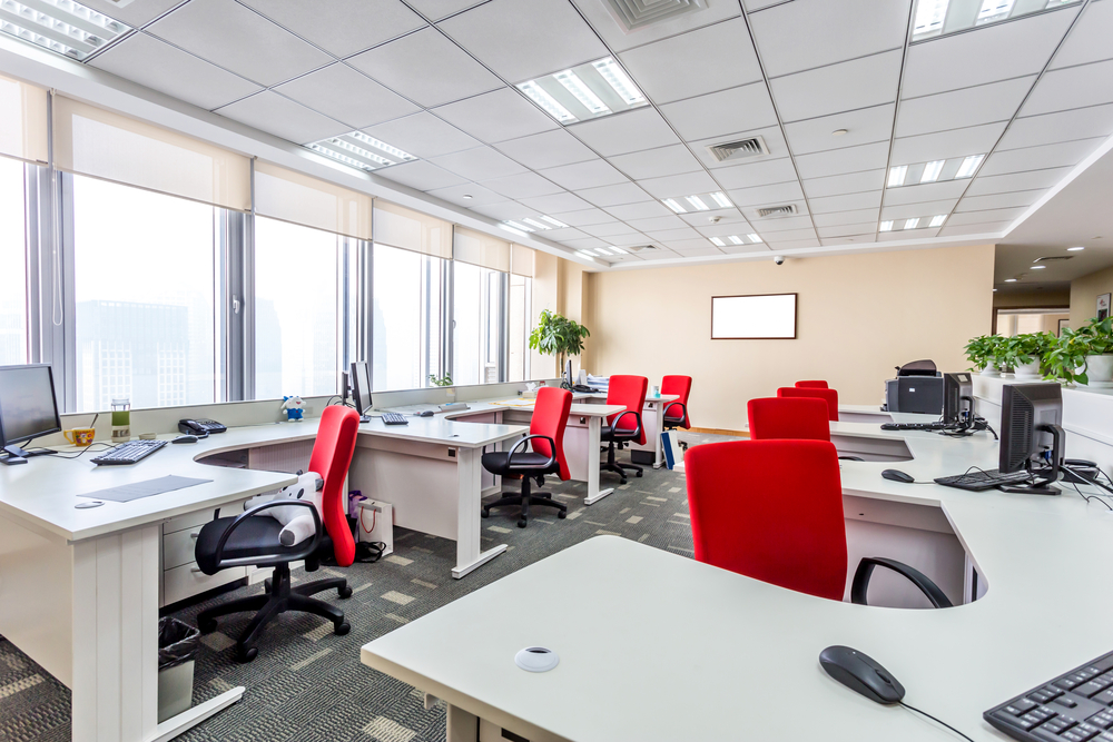 Office Space with Chairs and Desks