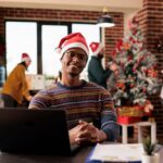 Working in the office during winter